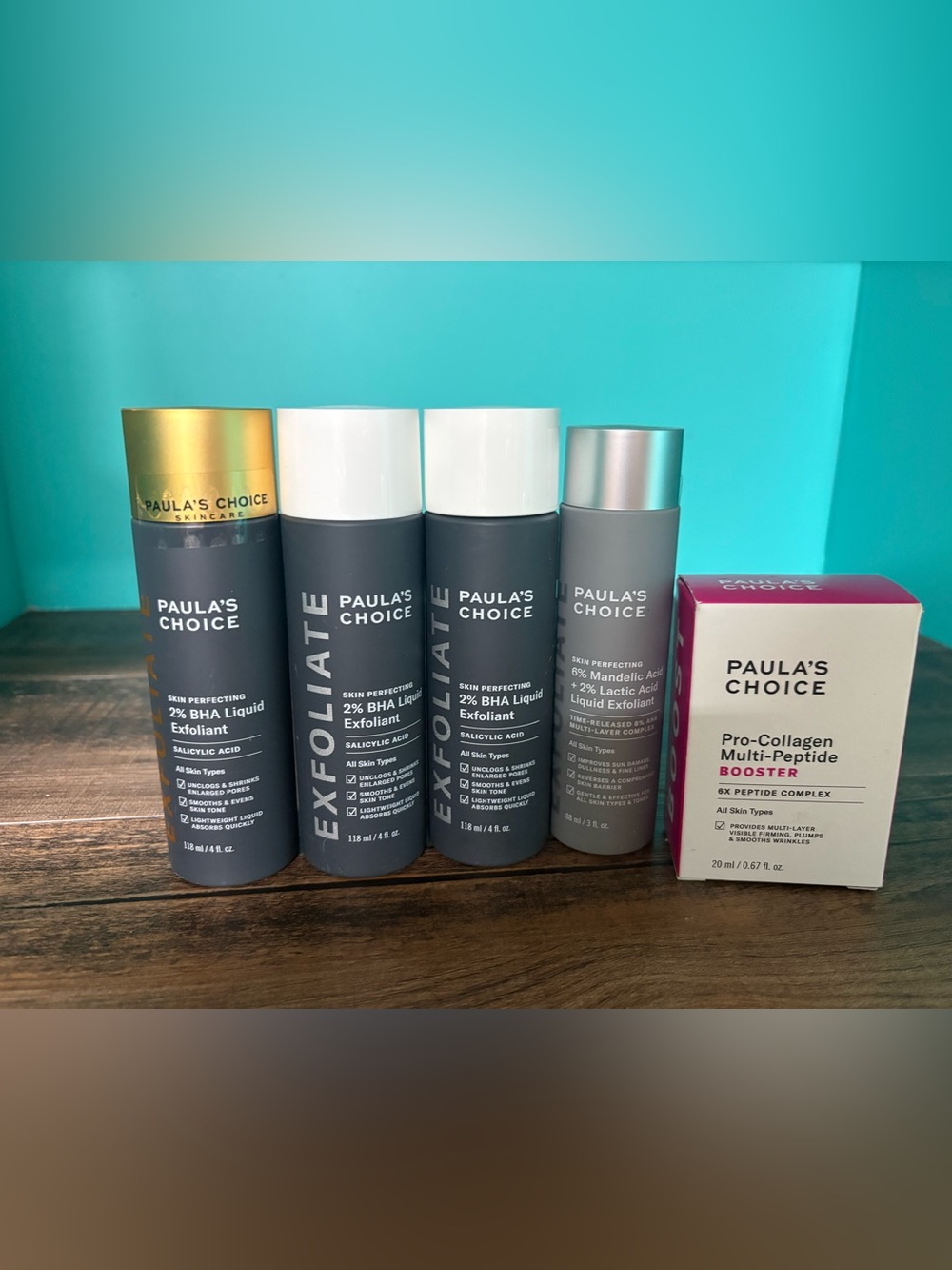 Paula’s choice bha exfoliant and peptide booster